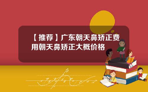 【推荐】广东朝天鼻矫正费用朝天鼻矫正大概价格