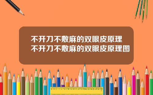 不开刀不敷麻的双眼皮原理不开刀不敷麻的双眼皮原理图