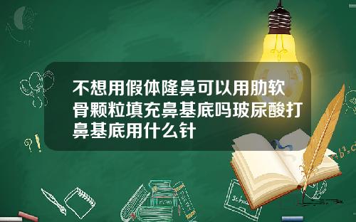 不想用假体隆鼻可以用肋软骨颗粒填充鼻基底吗玻尿酸打鼻基底用什么针