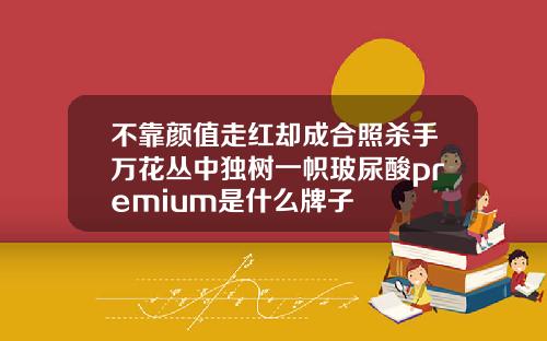 不靠颜值走红却成合照杀手万花丛中独树一帜玻尿酸premium是什么牌子