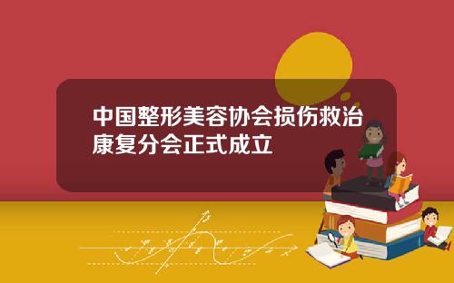 中国整形美容协会损伤救治康复分会正式成立
