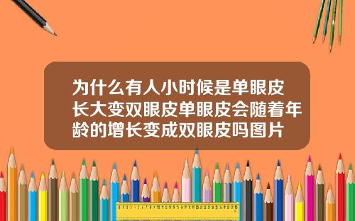 为什么有人小时候是单眼皮长大变双眼皮单眼皮会随着年龄的增长变成双眼皮吗图片