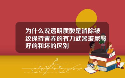 为什么说透明质酸是消除皱纹保持青春的有力武器玻尿酸好的和坏的区别