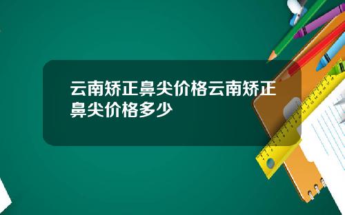 云南矫正鼻尖价格云南矫正鼻尖价格多少