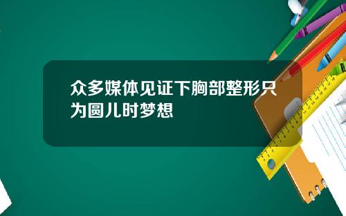 众多媒体见证下胸部整形只为圆儿时梦想