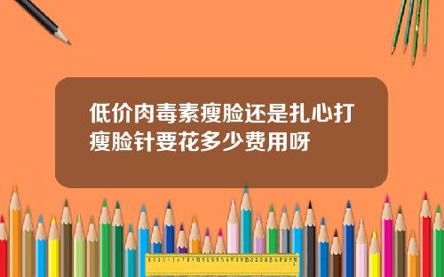 低价肉毒素瘦脸还是扎心打瘦脸针要花多少费用呀