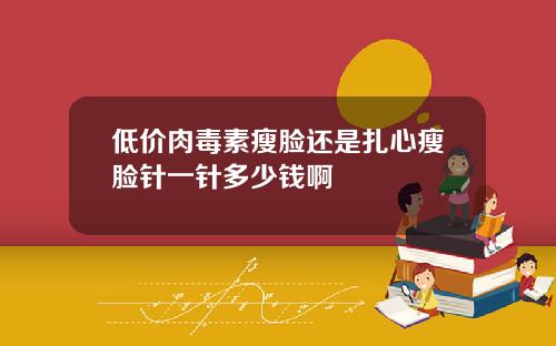 低价肉毒素瘦脸还是扎心瘦脸针一针多少钱啊