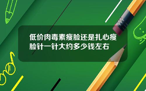 低价肉毒素瘦脸还是扎心瘦脸针一针大约多少钱左右