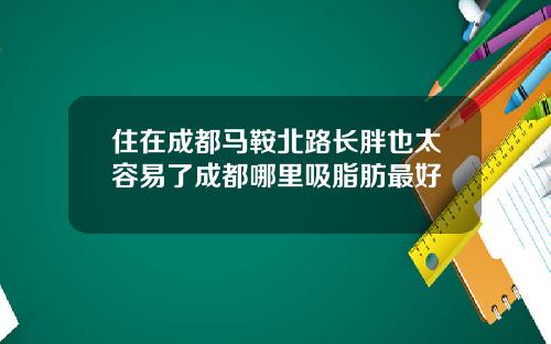 住在成都马鞍北路长胖也太容易了成都哪里吸脂肪最好