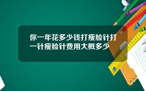 你一年花多少钱打瘦脸针打一针瘦脸针费用大概多少