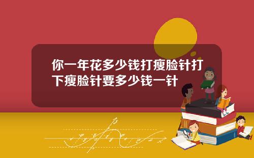 你一年花多少钱打瘦脸针打下瘦脸针要多少钱一针