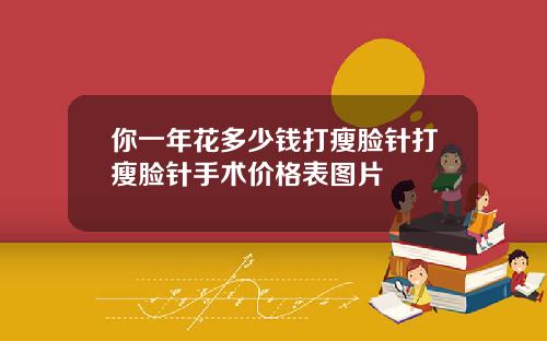 你一年花多少钱打瘦脸针打瘦脸针手术价格表图片