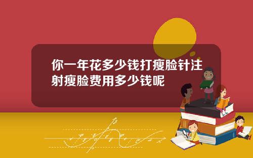 你一年花多少钱打瘦脸针注射瘦脸费用多少钱呢