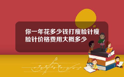你一年花多少钱打瘦脸针瘦脸针价格费用大概多少