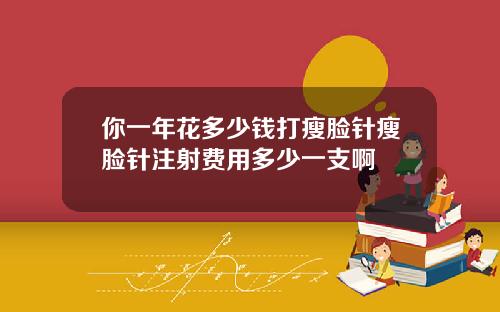 你一年花多少钱打瘦脸针瘦脸针注射费用多少一支啊