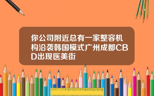 你公司附近总有一家整容机构沿袭韩国模式广州成都CBD出现医美街