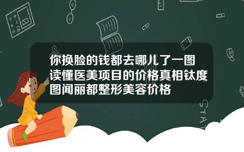 你换脸的钱都去哪儿了一图读懂医美项目的价格真相钛度图闻丽都整形美容价格