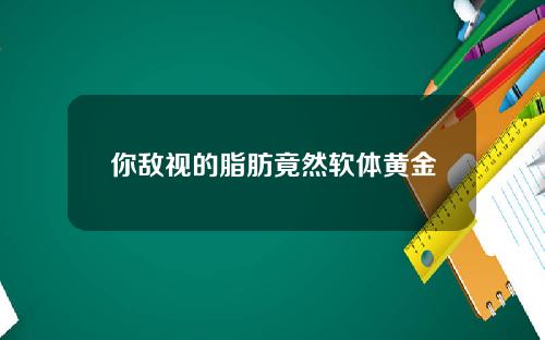 你敌视的脂肪竟然软体黄金