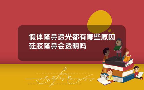 假体隆鼻透光都有哪些原因硅胶隆鼻会透明吗