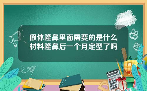 假体隆鼻里面需要的是什么材料隆鼻后一个月定型了吗