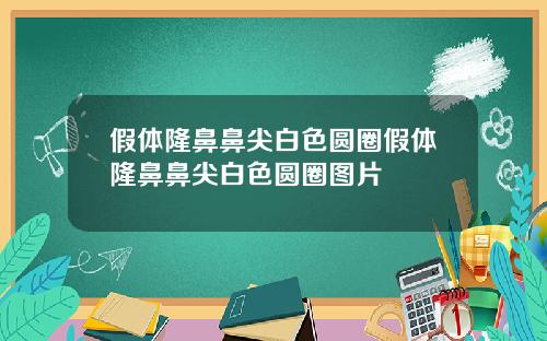 假体隆鼻鼻尖白色圆圈假体隆鼻鼻尖白色圆圈图片