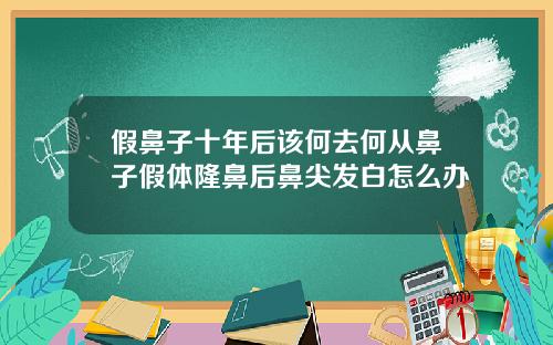 假鼻子十年后该何去何从鼻子假体隆鼻后鼻尖发白怎么办