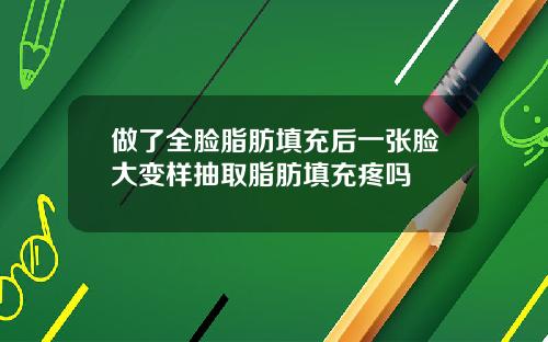 做了全脸脂肪填充后一张脸大变样抽取脂肪填充疼吗