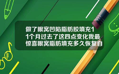 做了眼窝凹陷脂肪胶填充11个月过去了这四点变化我最惊喜眼窝脂肪填充多久恢复自然