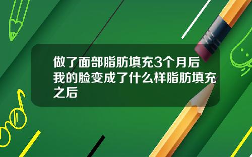 做了面部脂肪填充3个月后我的脸变成了什么样脂肪填充之后