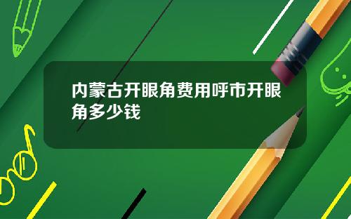 内蒙古开眼角费用呼市开眼角多少钱