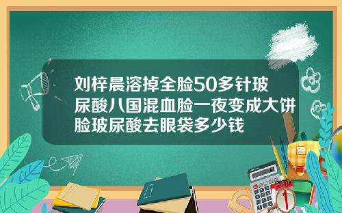 刘梓晨溶掉全脸50多针玻尿酸八国混血脸一夜变成大饼脸玻尿酸去眼袋多少钱