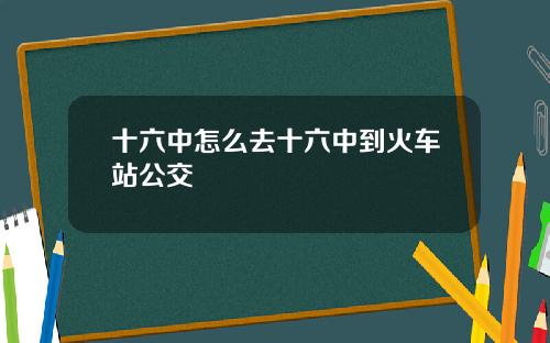十六中怎么去十六中到火车站公交