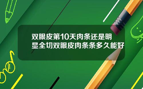 双眼皮第10天肉条还是明显全切双眼皮肉条条多久能好