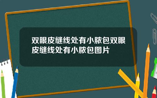 双眼皮缝线处有小脓包双眼皮缝线处有小脓包图片