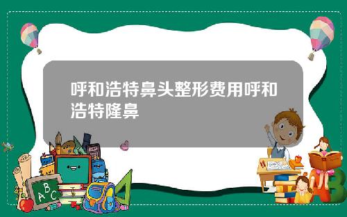 呼和浩特鼻头整形费用呼和浩特隆鼻