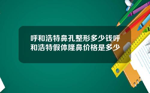 呼和浩特鼻孔整形多少钱呼和浩特假体隆鼻价格是多少