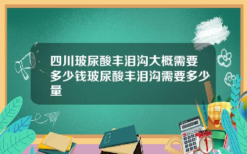 四川玻尿酸丰泪沟大概需要多少钱玻尿酸丰泪沟需要多少量