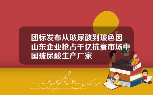 团标发布从玻尿酸到玻色因山东企业抢占千亿抗衰市场中国玻尿酸生产厂家