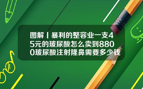 图解丨暴利的整容业一支45元的玻尿酸怎么卖到8800玻尿酸注射隆鼻需要多少钱一针