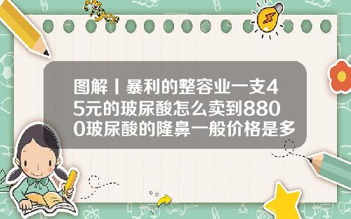 图解丨暴利的整容业一支45元的玻尿酸怎么卖到8800玻尿酸的隆鼻一般价格是多少钱