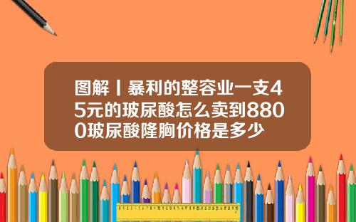 图解丨暴利的整容业一支45元的玻尿酸怎么卖到8800玻尿酸隆胸价格是多少