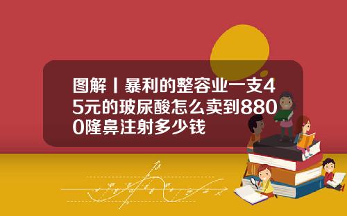 图解丨暴利的整容业一支45元的玻尿酸怎么卖到8800隆鼻注射多少钱