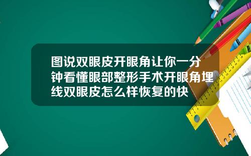 图说双眼皮开眼角让你一分钟看懂眼部整形手术开眼角埋线双眼皮怎么样恢复的快