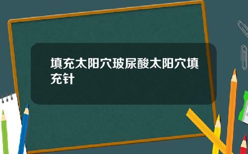 填充太阳穴玻尿酸太阳穴填充针