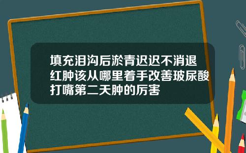 填充泪沟后淤青迟迟不消退红肿该从哪里着手改善玻尿酸打嘴第二天肿的厉害