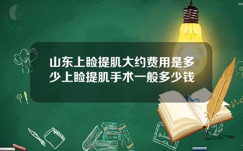 山东上睑提肌大约费用是多少上睑提肌手术一般多少钱
