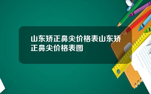 山东矫正鼻尖价格表山东矫正鼻尖价格表图