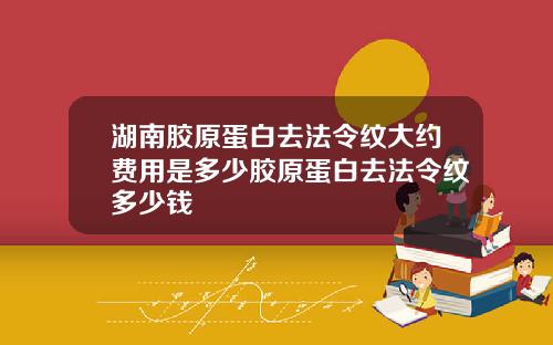 湖南胶原蛋白去法令纹大约费用是多少胶原蛋白去法令纹多少钱