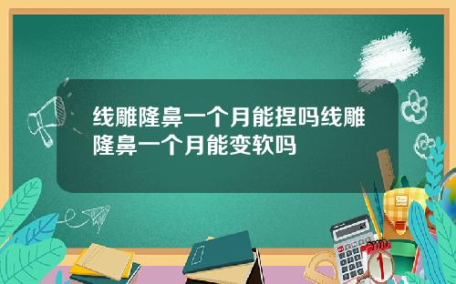 线雕隆鼻一个月能捏吗线雕隆鼻一个月能变软吗