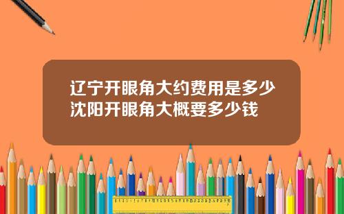 辽宁开眼角大约费用是多少沈阳开眼角大概要多少钱